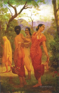  Varma Painting - Ravi Varma Shakuntala columbia